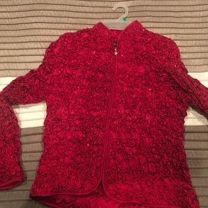 Red holiday jacket